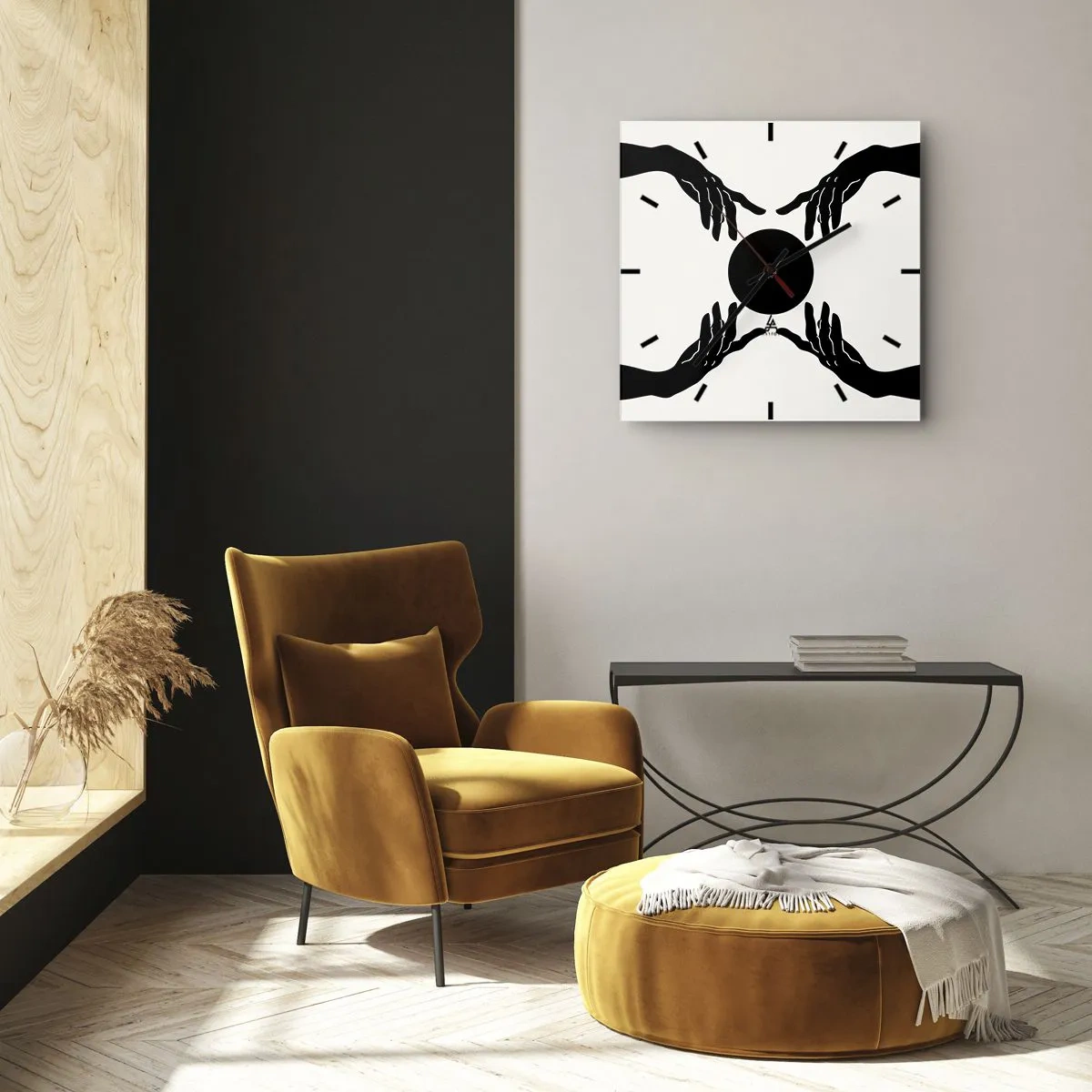 Reloj de pared - Reloj de vidrio - Una señal secreta - 30x30 cm