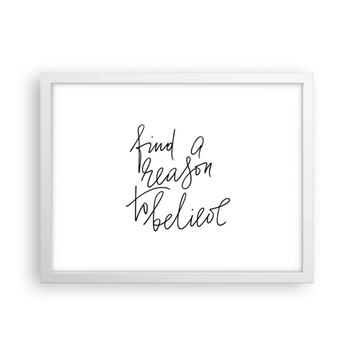 Póster en marco blanco - Es posible - 40x30 cm