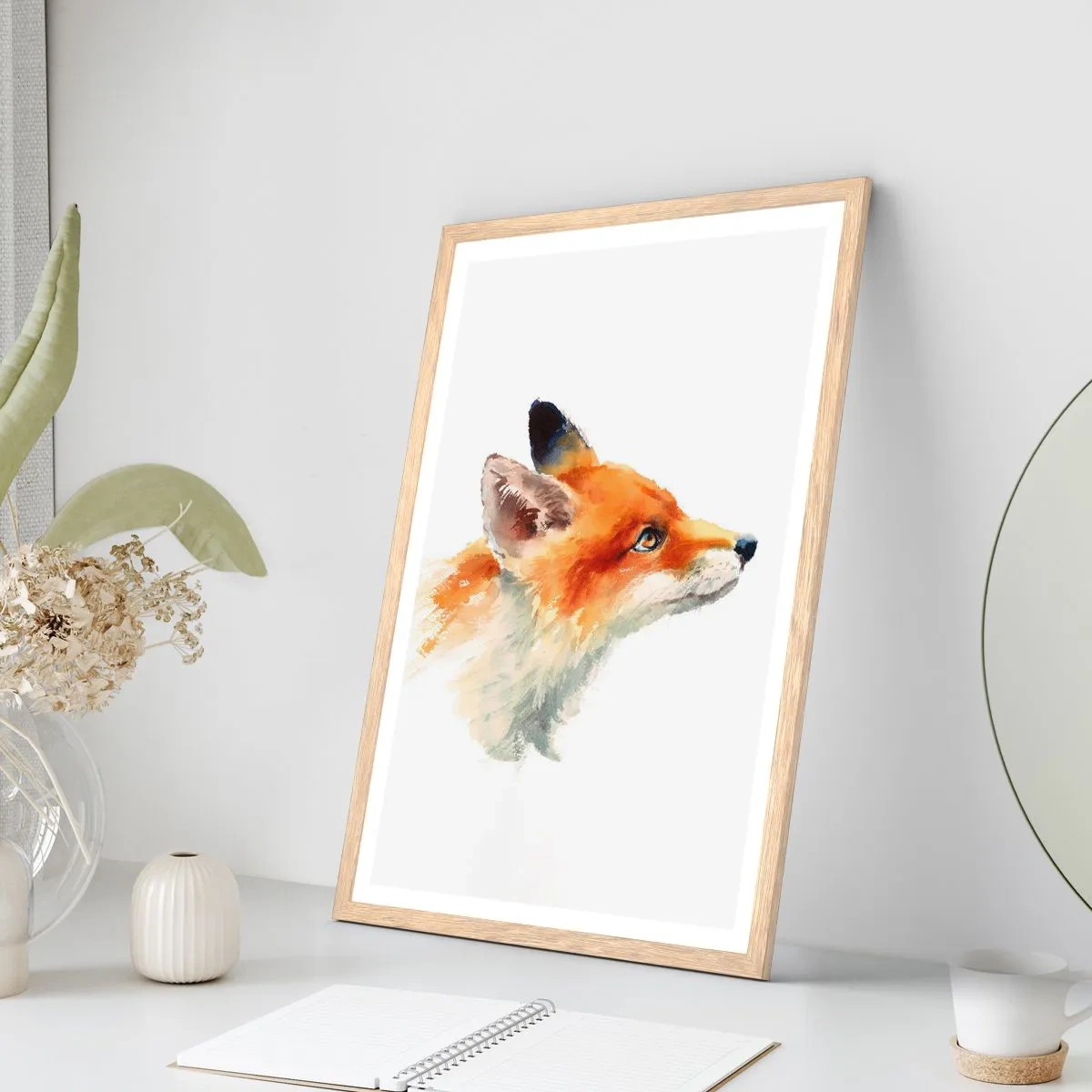 Póster en marco roble claro - Nunca se es demasiado cuidadoso - 70x100 cm