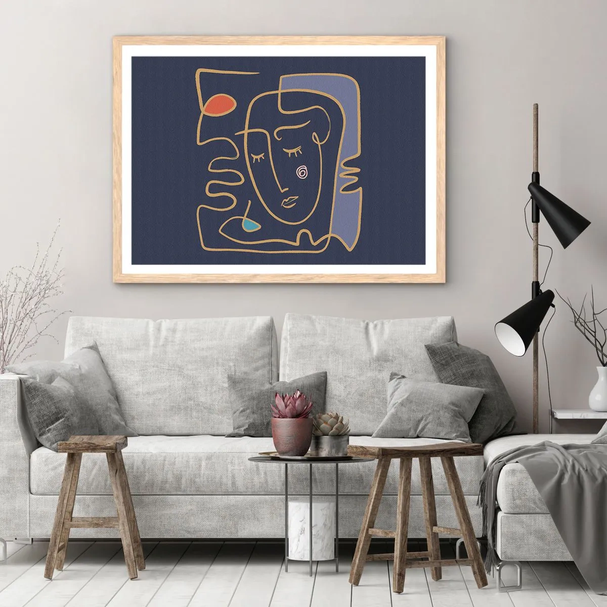 Póster en marco roble claro - En un maravilloso sueño - 91x61 cm