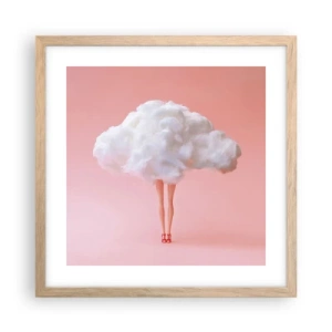Póster en marco roble claro - Dulce promesa - 40x40 cm