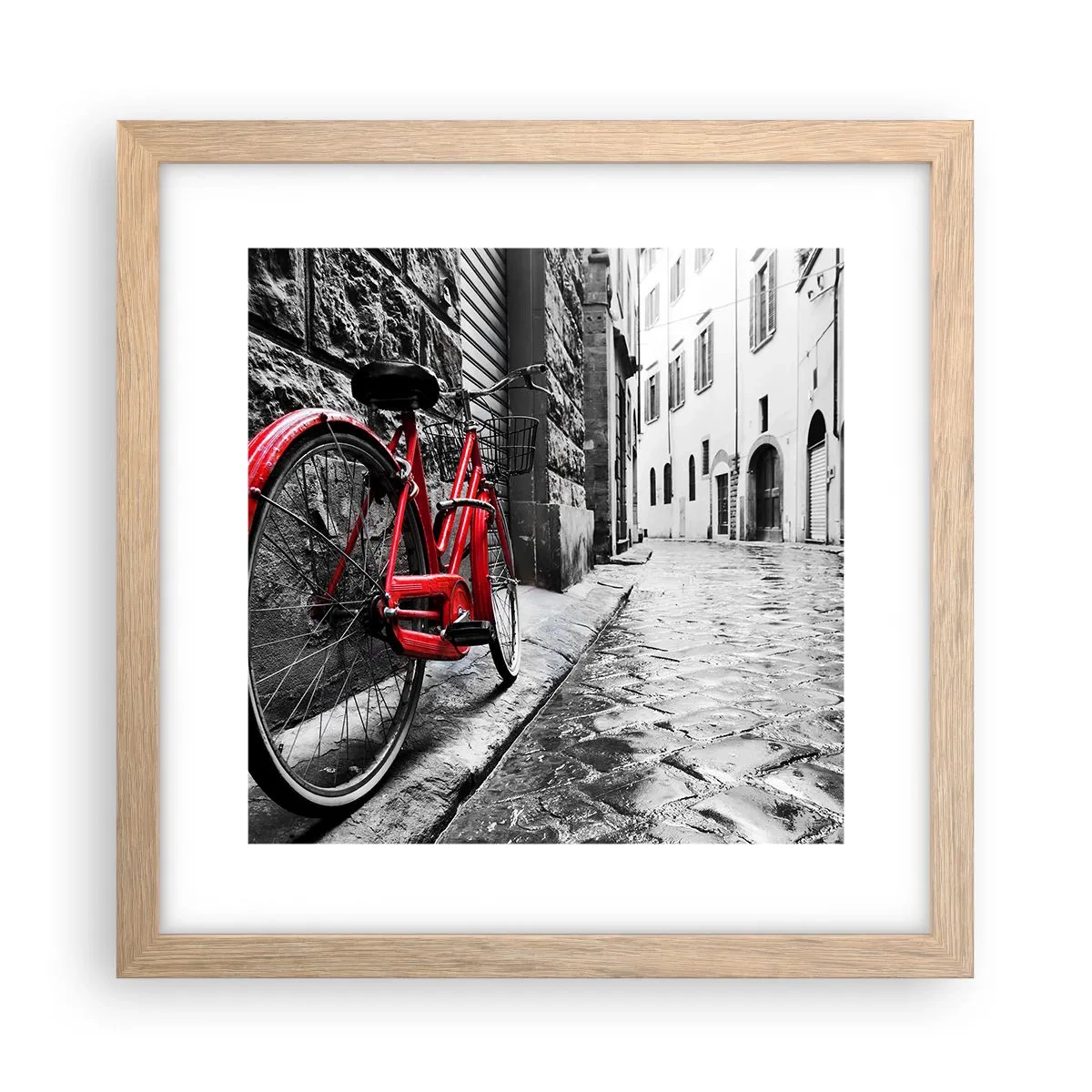 Póster en marco roble claro - La verdadera belleza no envejece - 30x30 cm