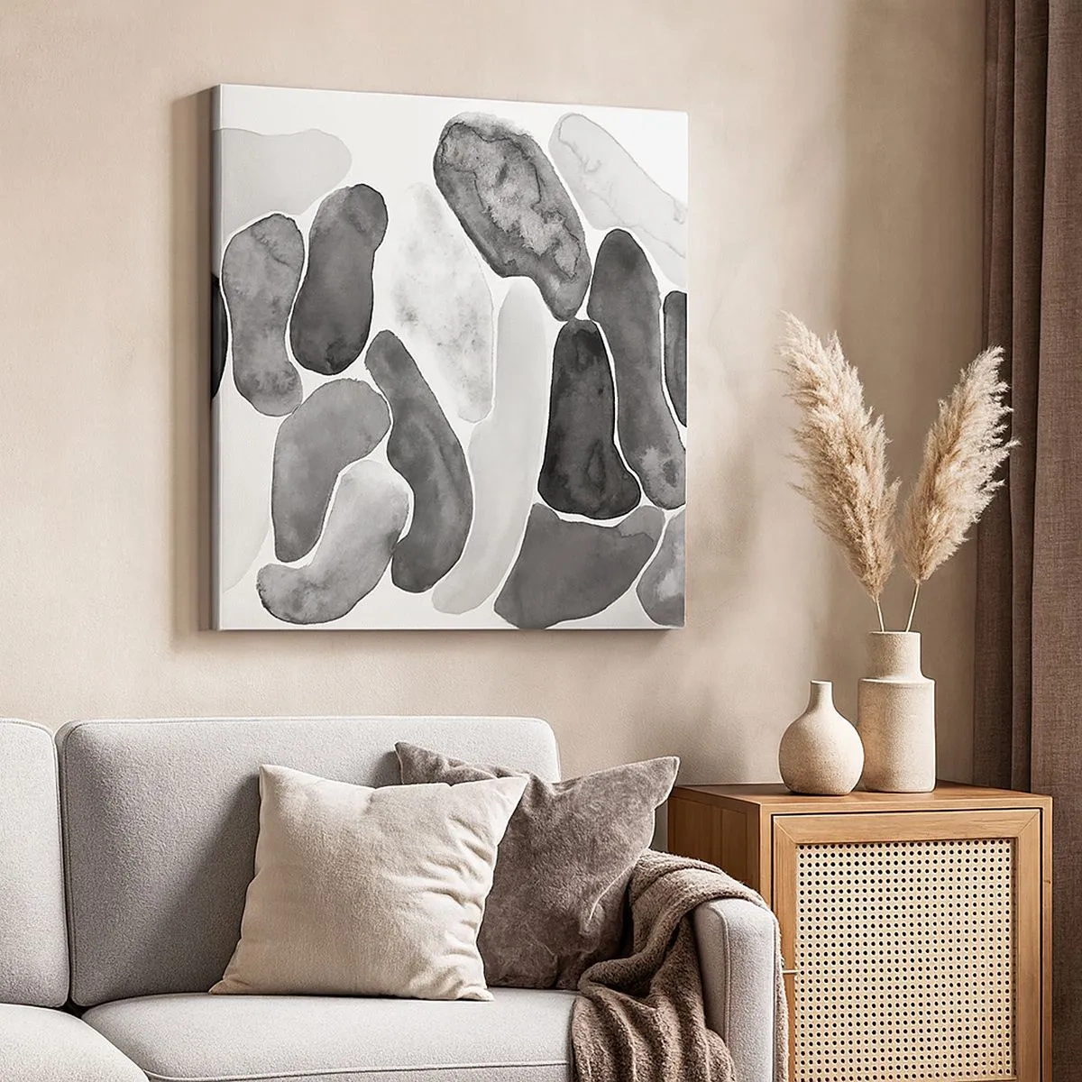 Cuadro sobre lienzo - Impresión de Imagen - Abstracción pétrea - 30x30 cm