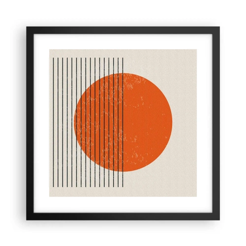 Póster en marco negro - Siempre el sol - 40x40 cm