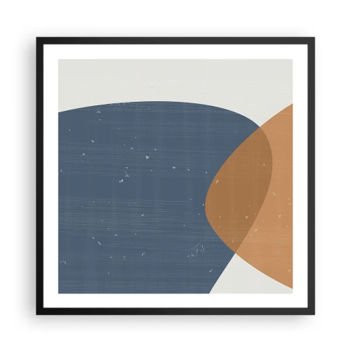Póster en marco negro - Óvalos e influencias - 60x60 cm