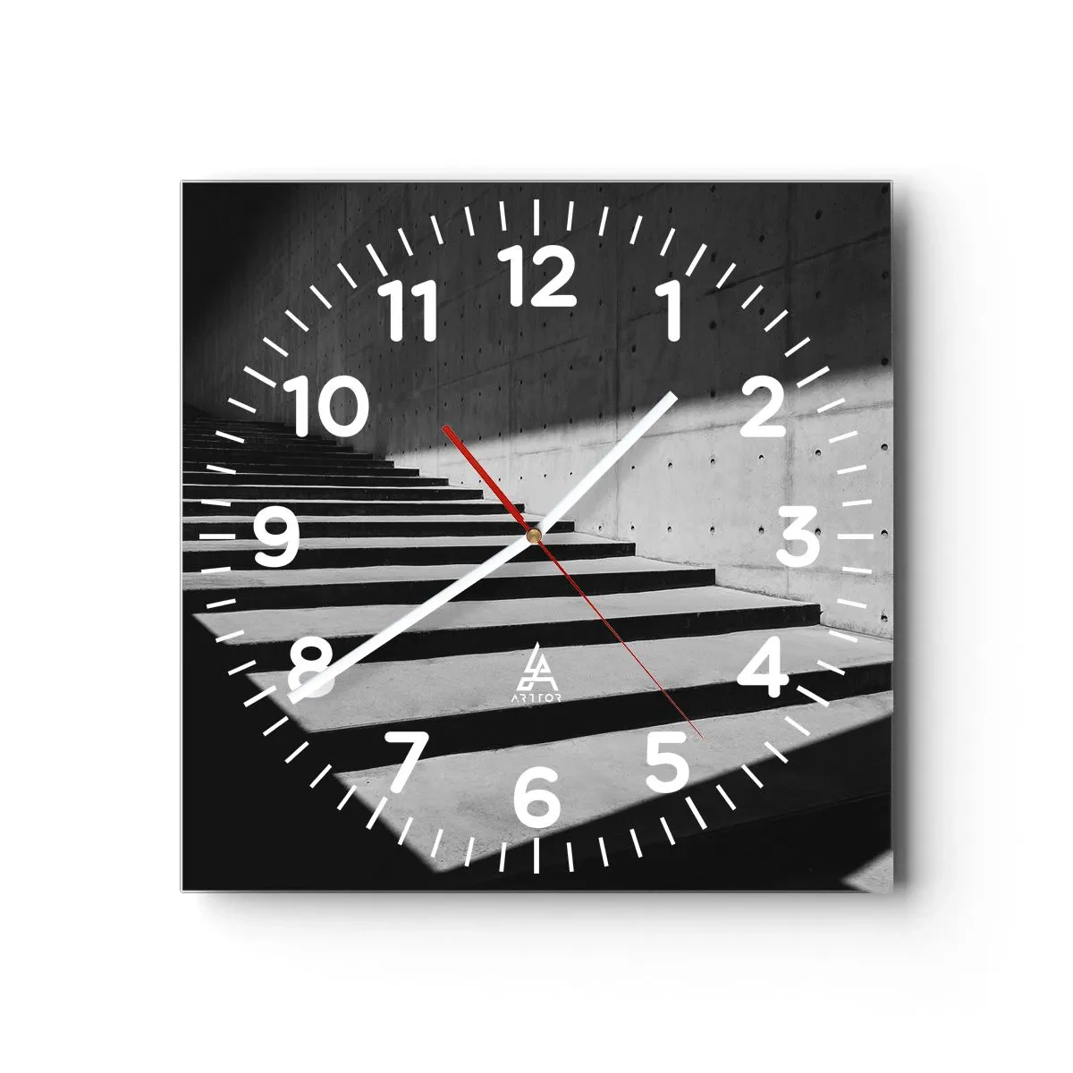 Reloj de pared - Reloj de vidrio - La cruda belleza del modernismo - 30x30 cm