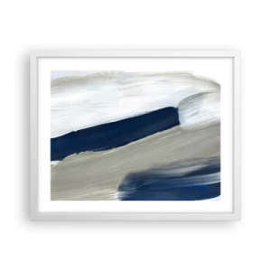 Póster en marco blanco - Encuentro con el blanco - 50x40 cm