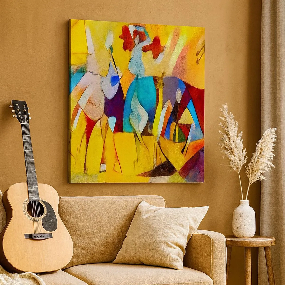 Cuadro sobre lienzo - Impresión de Imagen - Sol - vida - alegría - 30x30 cm