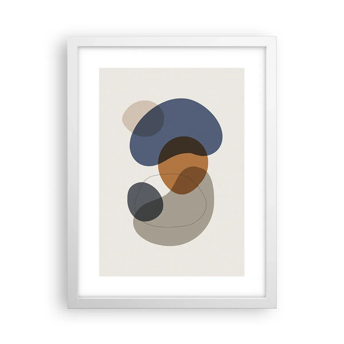 Póster en marco blanco - Gotas de color - 30x40 cm