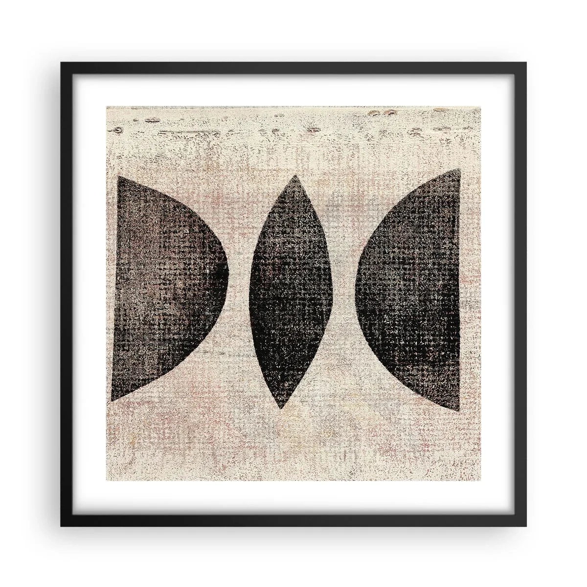 Póster en marco negro - Abstracción étnica - 50x50 cm