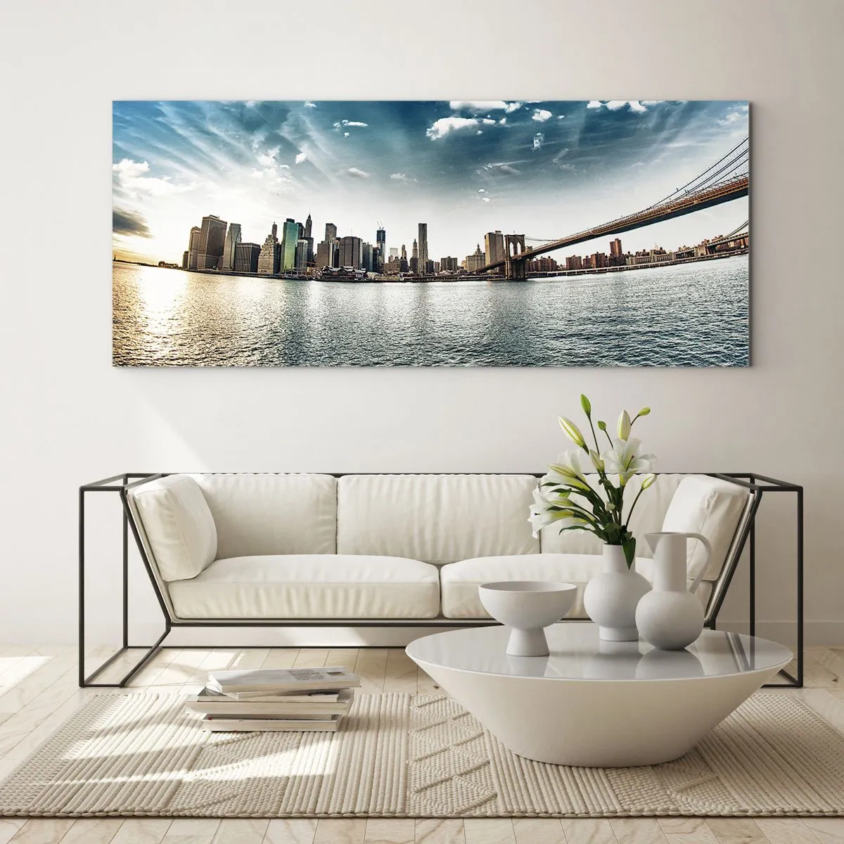 Cuadro sobre vidrio - Impresiones sobre Vidrio - Isla de cristal - 90x30 cm