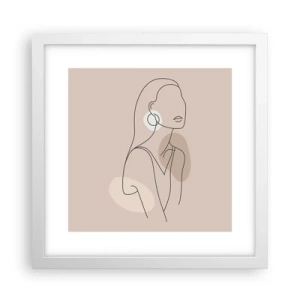 Póster en marco blanco - Un icono de la inocencia - 30x30 cm