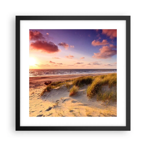 Póster en marco negro - Se siente la brisa veraniega - 40x40 cm