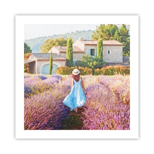 Póster - La chica de la lavanda - 50x50 cm