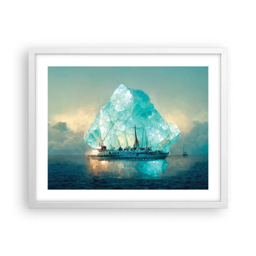 Póster en marco blanco - Diamante ártico - 50x40 cm
