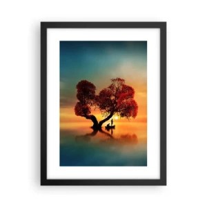 Póster en marco negro - La lejanía y el silencio del mundo - 30x40 cm
