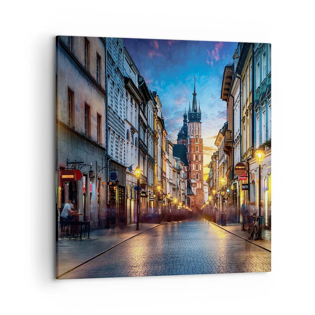 Cuadro sobre lienzo - Impresión de Imagen - El encanto de Cracovia - 50x50 cm