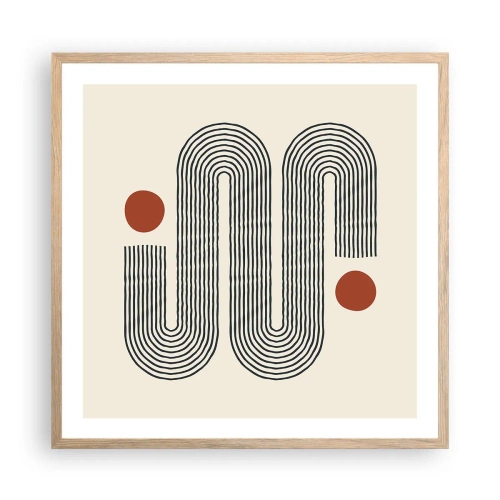 Póster en marco roble claro - De principio a fin - 60x60 cm