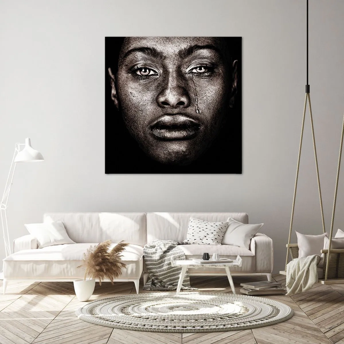 Cuadro sobre lienzo - Impresión de Imagen - Una lágrima - 70x70 cm