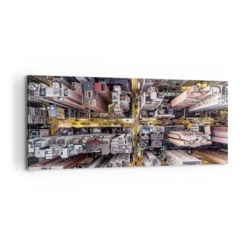 Cuadro sobre lienzo - Impresión de Imagen - Saludos desde Hong Kong - 100x40 cm