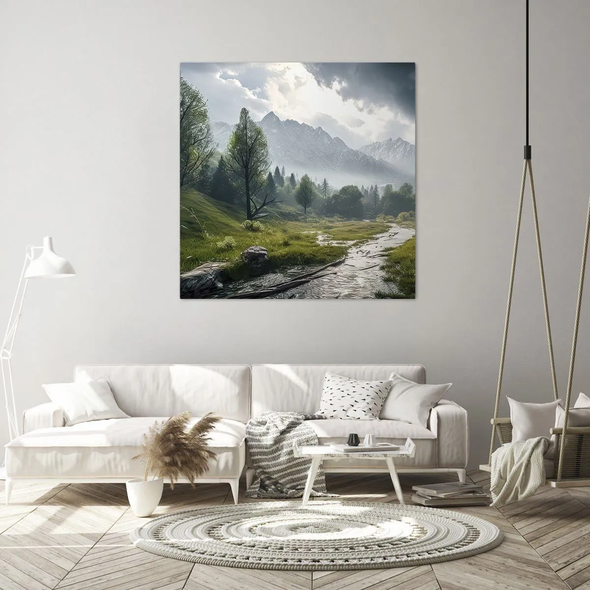 Cuadro sobre lienzo - Impresión de Imagen - De ida y vuelta - 40x40 cm