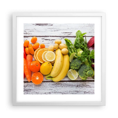 Póster en marco blanco - ¿No es suficiente? - 40x40 cm