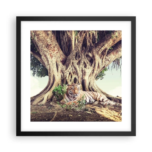 Póster en marco negro - Una visión desde el Génesis - 40x40 cm