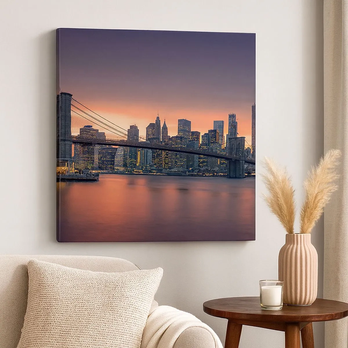 Cuadro sobre lienzo - Impresión de Imagen - Ahogado en el silencio lila - 30x30 cm