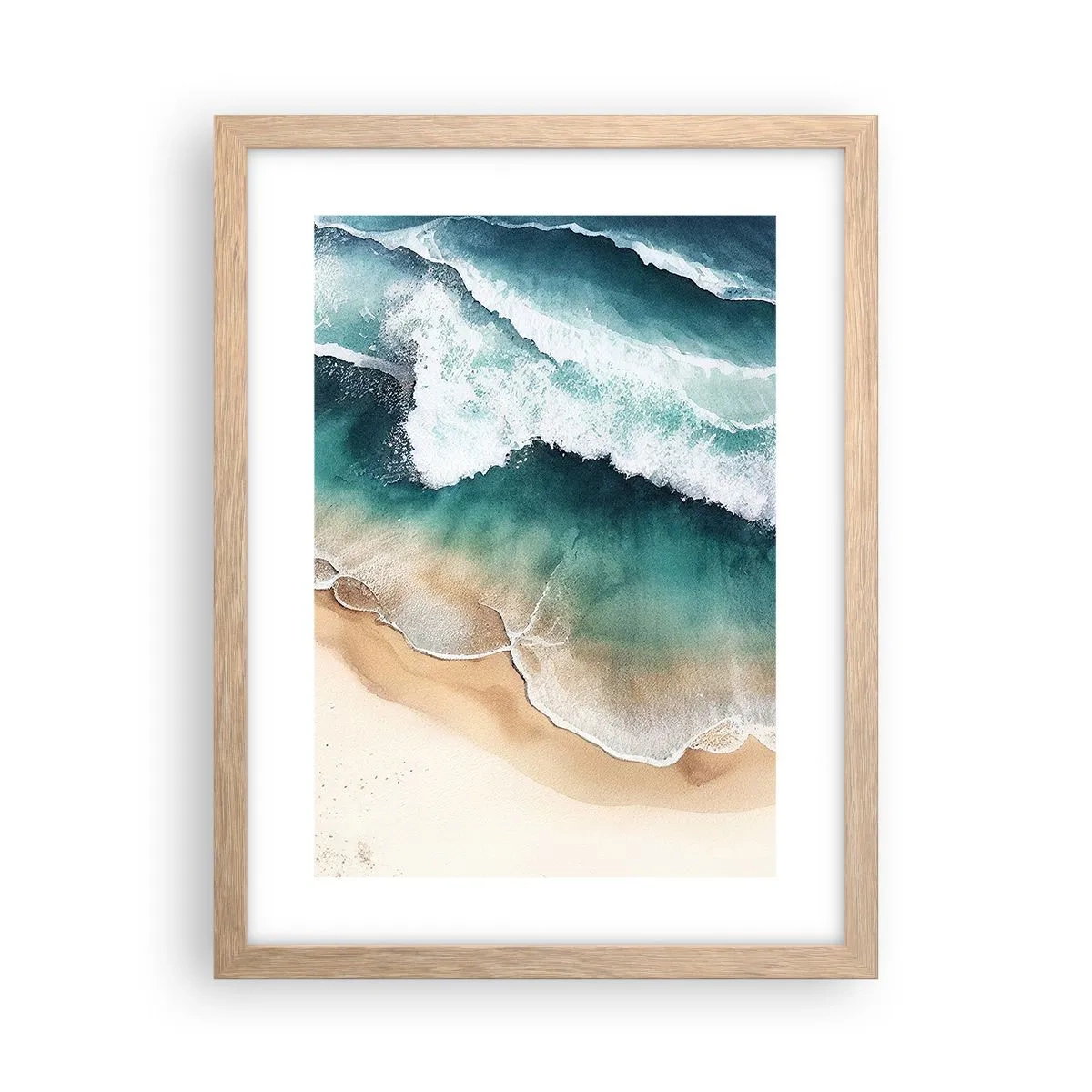 Póster en marco roble claro - Un encuentro eterno - 30x40 cm
