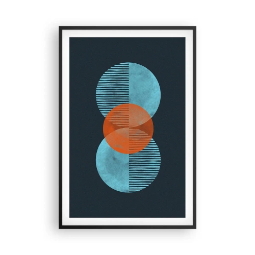 Póster en marco negro - Composición simétrica - 61x91 cm