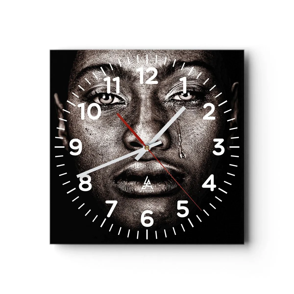 Reloj de pared - Reloj de vidrio - Una lágrima - 30x30 cm