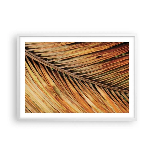 Póster en marco blanco - Oro de coco - 70x50 cm
