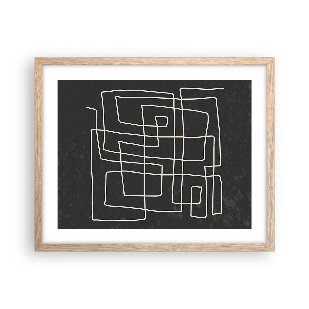 Póster en marco roble claro - No es tan sencillo - 50x40 cm