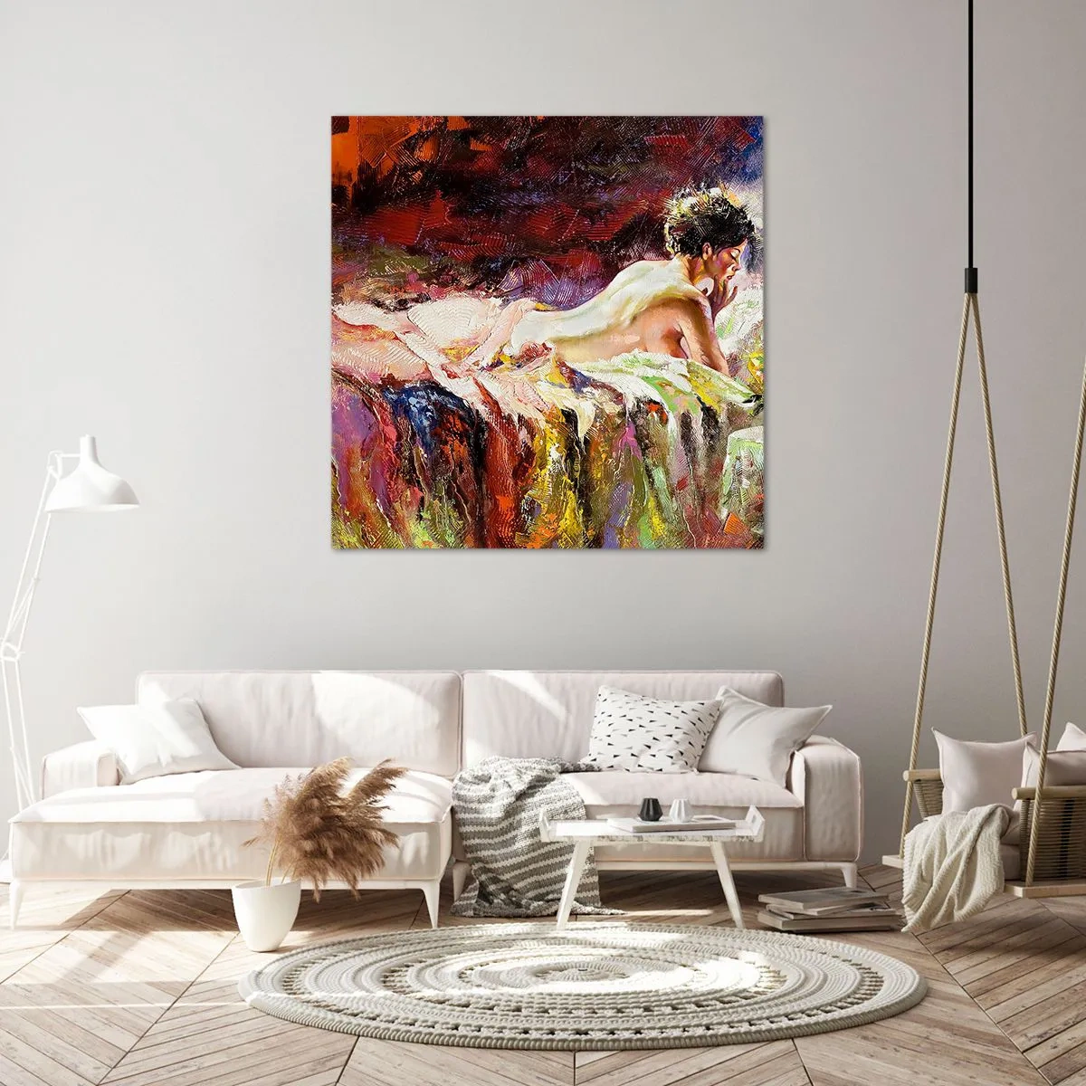 Cuadro sobre lienzo - Impresión de Imagen - Una Venus reflexiva - 30x30 cm