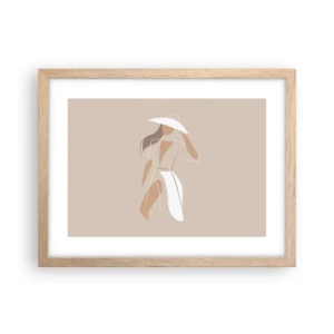 Póster en marco roble claro - La moda es alegría - 40x30 cm