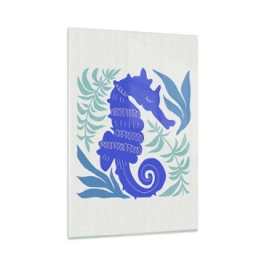 Cuadro sobre vidrio - Impresiones sobre Vidrio - En una pradera submarina - 80x120 cm