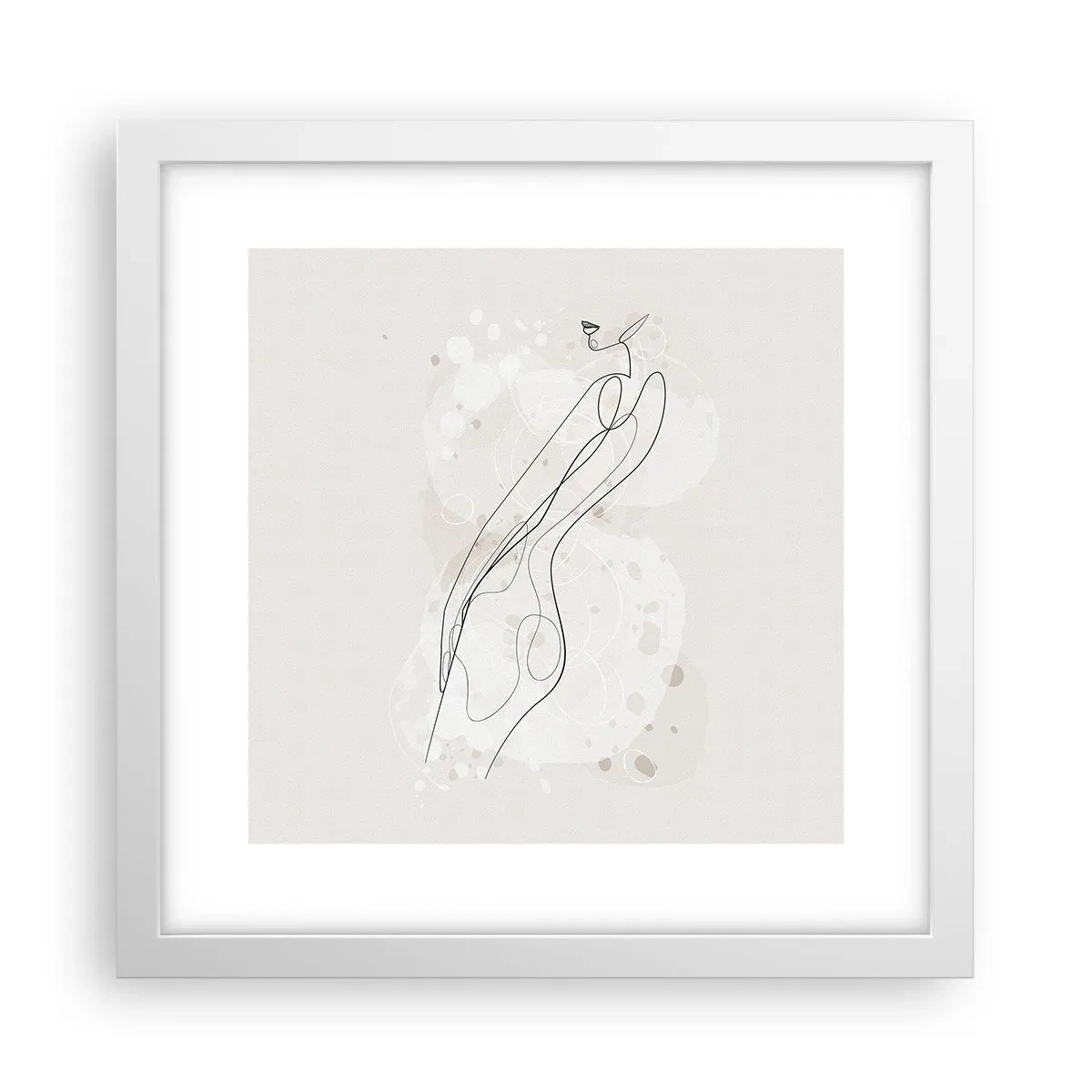 Póster en marco blanco - Una mirada no dice nada y al mismo tiempo lo dice todo - 30x30 cm