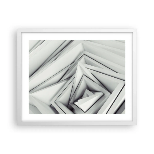 Póster en marco blanco - Ángulos afilados - 50x40 cm
