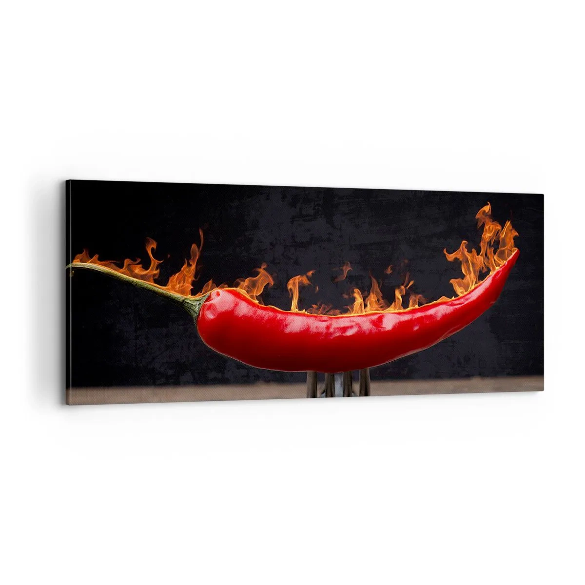 Cuadro sobre lienzo - Impresión de Imagen - Un aperitivo ardiente - 100x40 cm