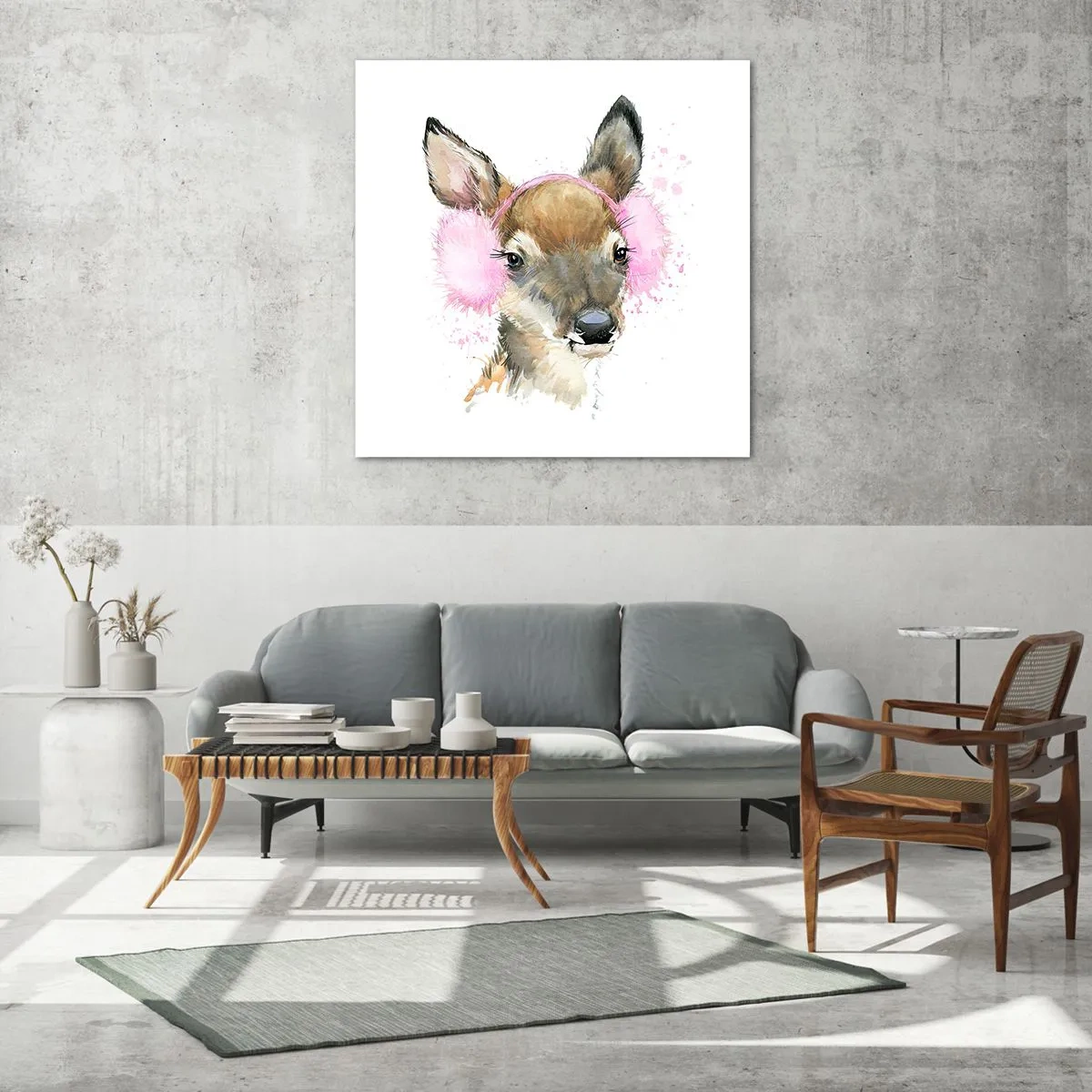 Cuadro sobre vidrio - Impresiones sobre Vidrio - Y el frío no te molestará más - 70x70 cm