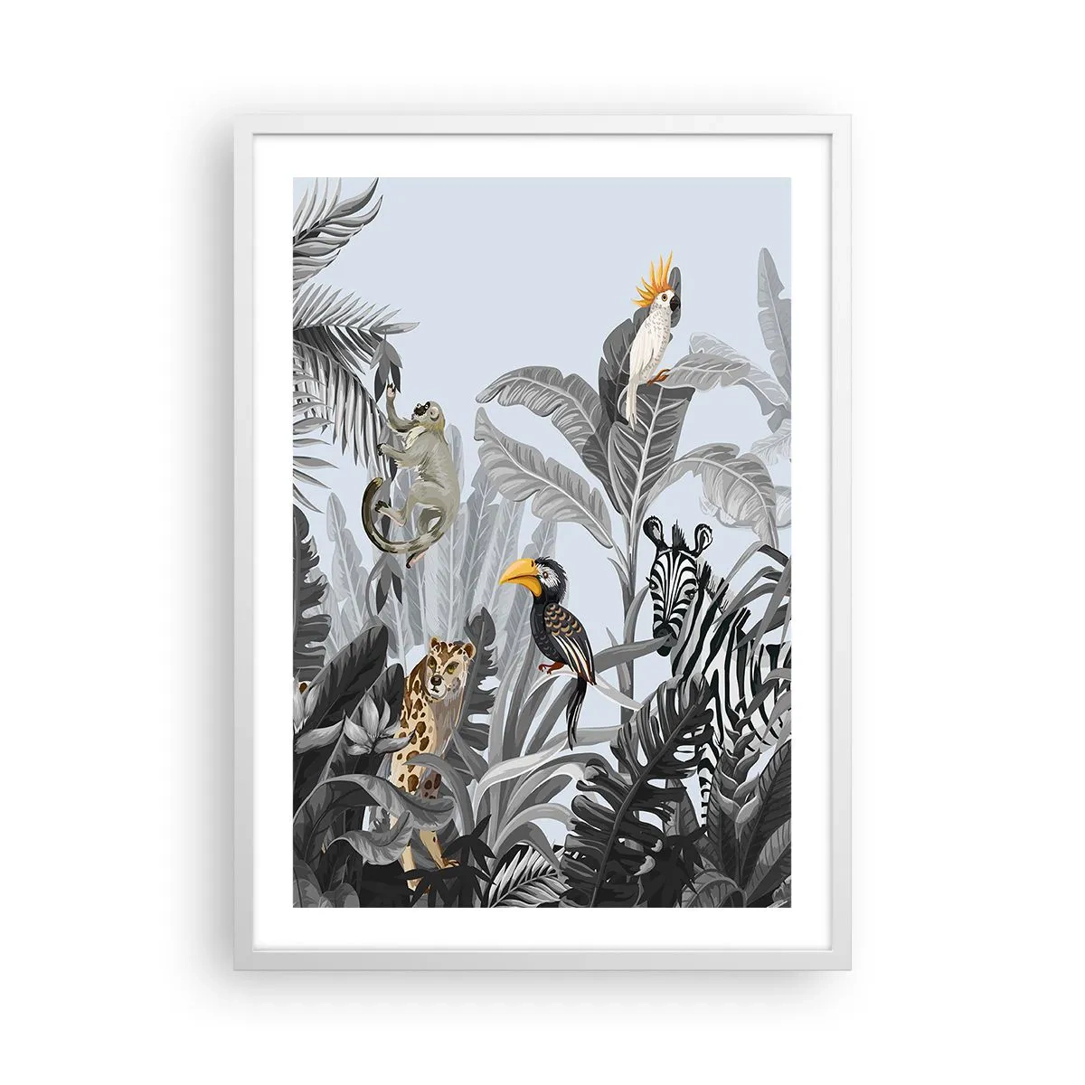 Póster en marco blanco - Un cuento de hadas africano - 50x70 cm