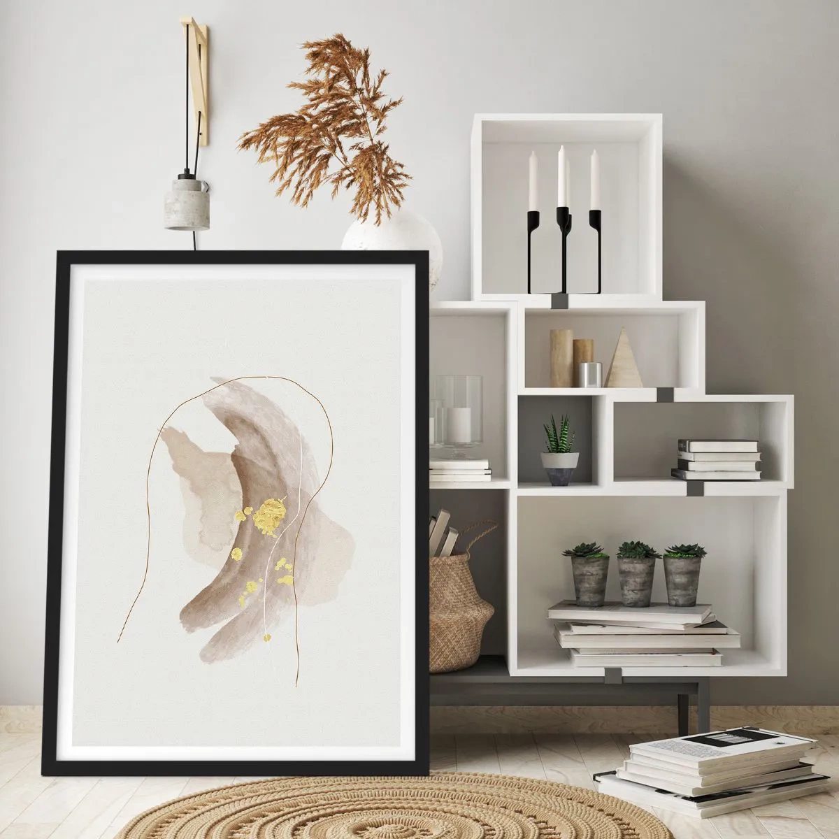 Póster en marco negro - Encontrado en el espacio - 30x40 cm