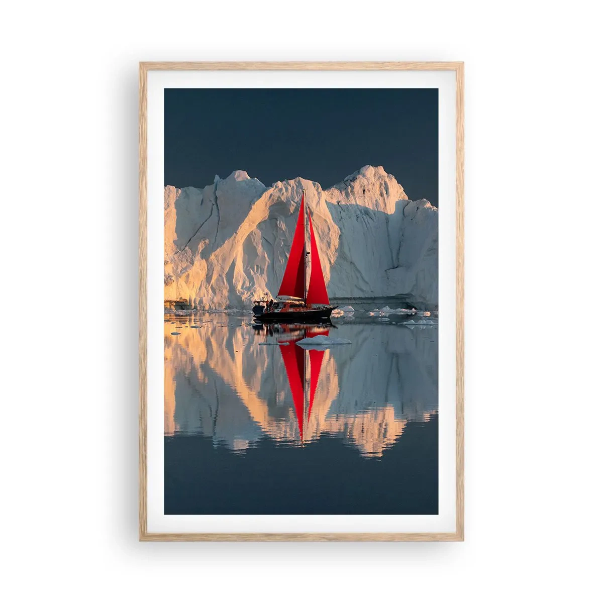 Póster en marco roble claro - En el límite del mundo - 61x91 cm