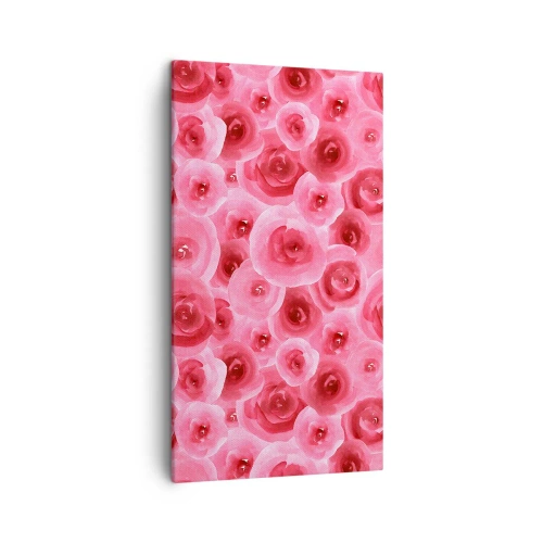 Cuadro sobre lienzo - Impresión de Imagen - Rosas abajo y arriba - 45x80 cm