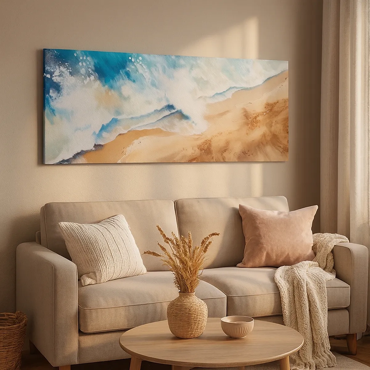 Cuadro sobre lienzo - Impresión de Imagen - Olas recurrentes - 30x30 cm