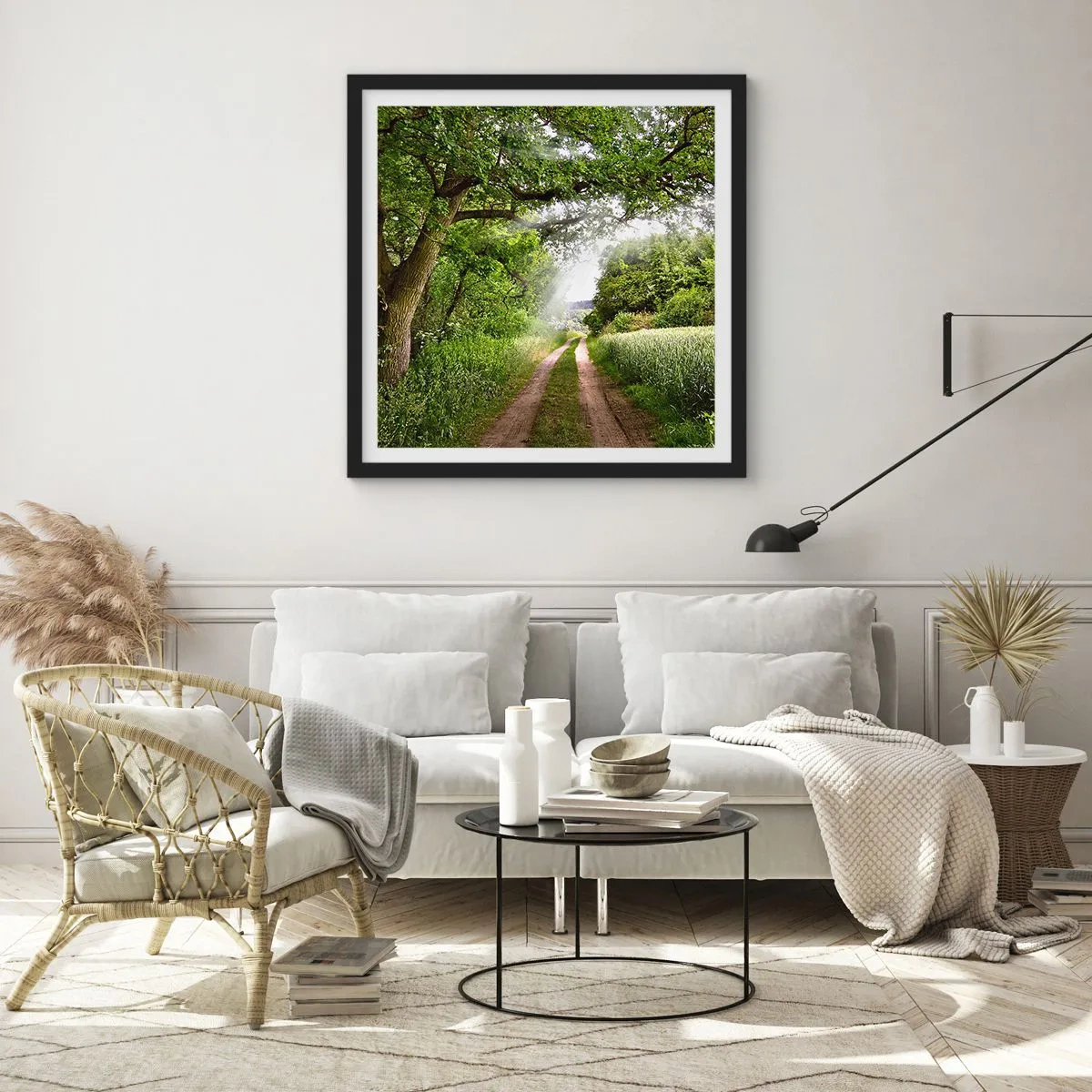 Póster en marco negro - Ensueño - 40x40 cm