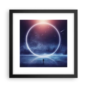 Póster en marco negro - Ya están aquí... - 30x30 cm