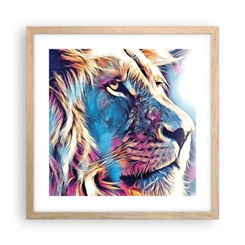 Póster en marco roble claro - La sabiduría de la naturaleza - 40x40 cm