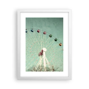 Póster en marco blanco - Te invitamos a jugar - 30x40 cm