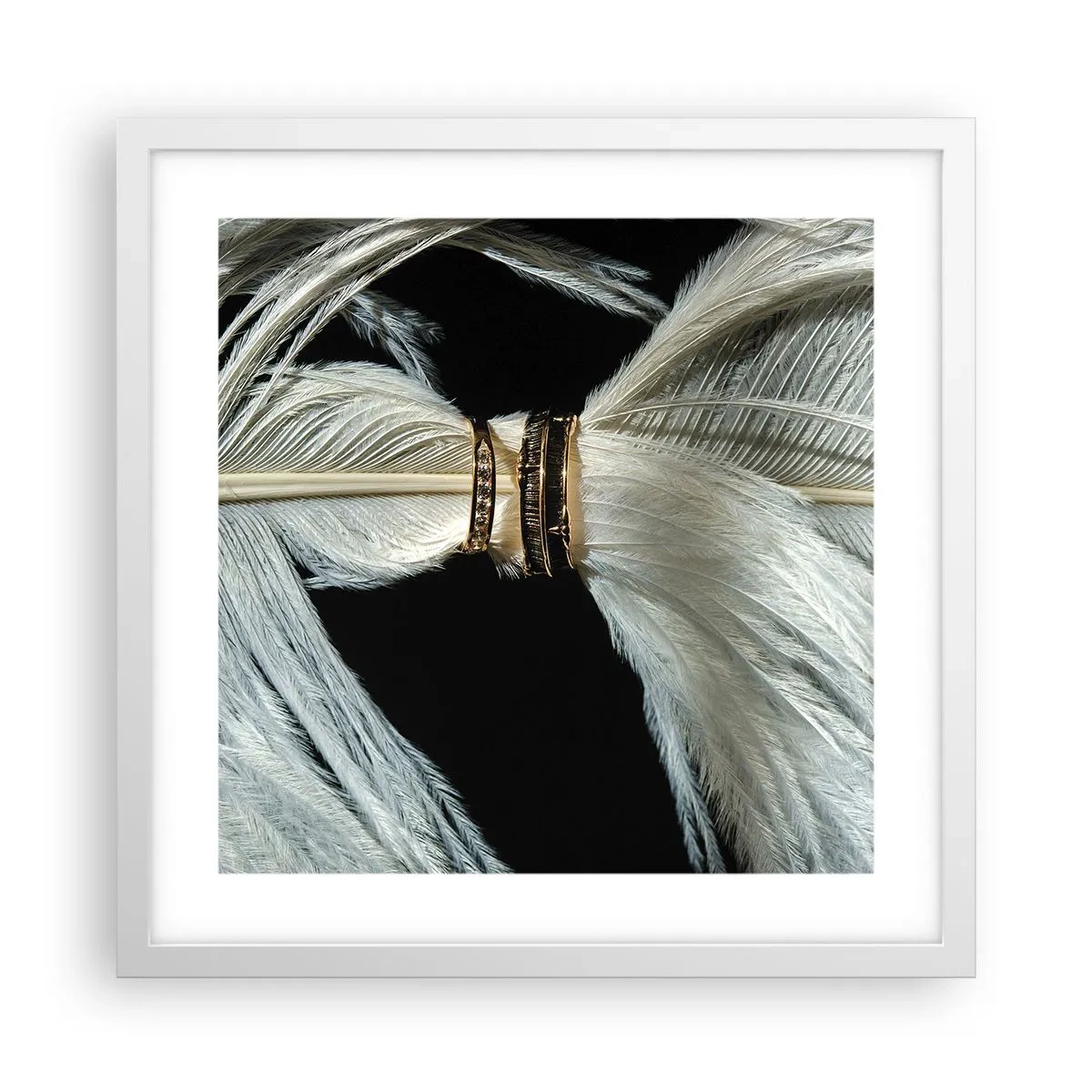 Póster en marco blanco - ...y no te dejaré.... - 40x40 cm